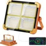 Projecteur Solaire étanche Rechargeable 4 modes Déclairage Power-Bank 1000W