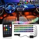 Kit de bandes lumineuses LED pour intérieur de voiture Rgb