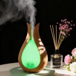 Humidificateur à Grain de Bois 200ml avec 7 Lumières de Couleur – معطر جو في الغرف