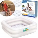 Baignoire Gonflable Carrée à Double Anneau Pour Bébé 86 x 86 x 25 cm Bestway 51116