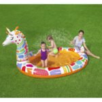 Piscine Rond Gonflable Giraffe Pour Enfants Avec Arroseur 266x157x127cm Bestway 53089
