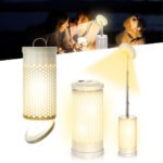 Lampe de camping design en nid d’abeille avec 3 couleurs variable rechargeable