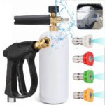 Kit de Lavage Auto Ultime Haute Pression avec Pistolet à Mousse et 5 Buses de Lavage – طقم غسل السيارات
