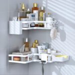 Étagère de rangement pour salle de bain 4pcs en acier inoxydable – طقم رفوف تنظيم للحمام