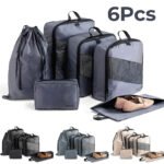 Lot de 6 sacs de voyage et compression extensibles pour valises