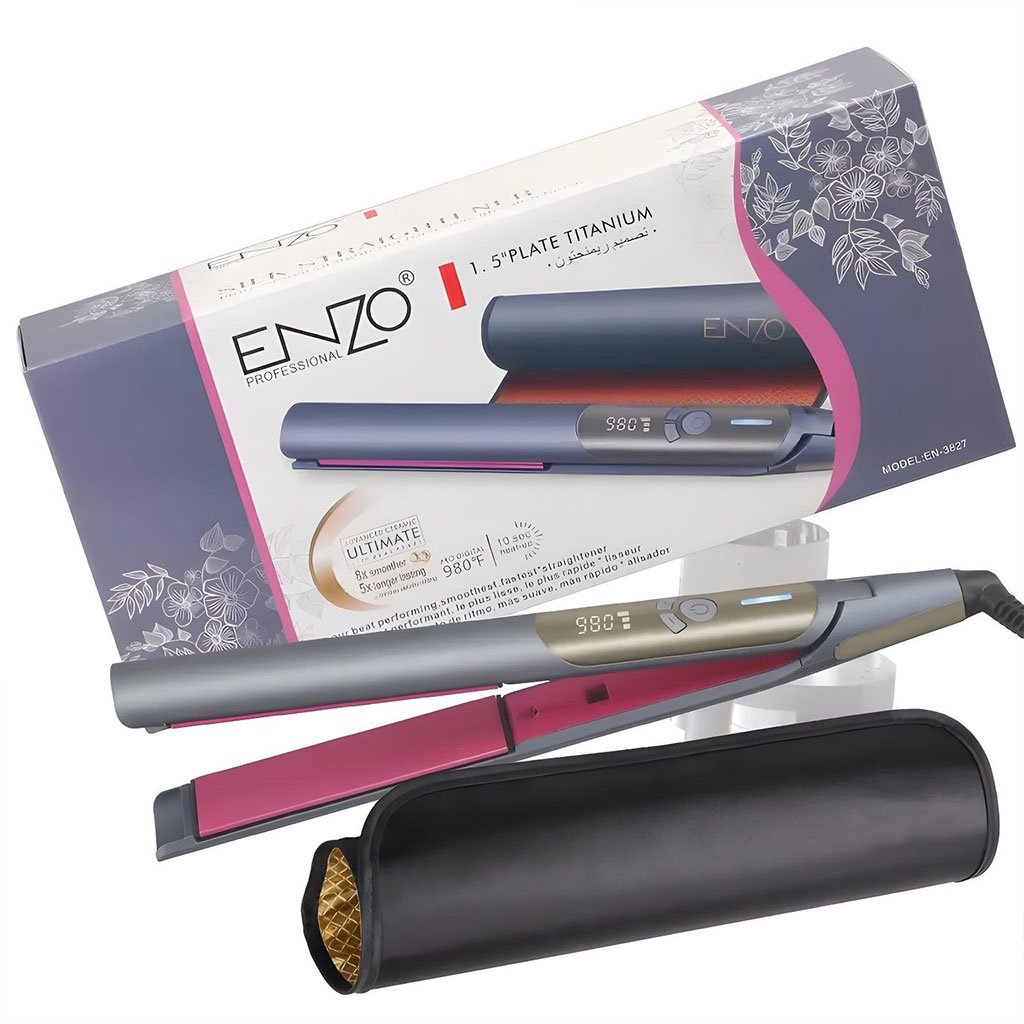 EN-3728-CNC-1.jpg Lisseur Céramique 980°F Plaque 1.5″ Titane ENZO EN-3827 – مملس شعر إينزو - الصورة 1