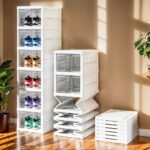 Étagère à chaussures pliable transparente à 6 niveaux facile à ranger – منظم أحذية قابل للطي وسهل التركيب
