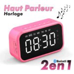 Réveil intelligente sans fil Bluetooth haut-parleur LED FM,AUX ,TF