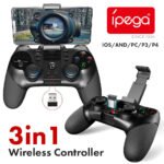 Manette de jeu sans fil IPEGA PG-9156 3en1 avec support téléphone – يد تحكم لاسلكية