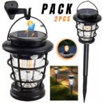 PACK X 2 Lanterne de Jardin Solaire avec Détecteur de Mouvement JF-8818 – مصباح خارجي يعمل بالطاقة الشمسية