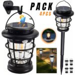 PACK X 4 Lanterne de Jardin Solaire avec Détecteur de Mouvement JF-8818 – مصباح خارجي يعمل بالطاقة الشمسية