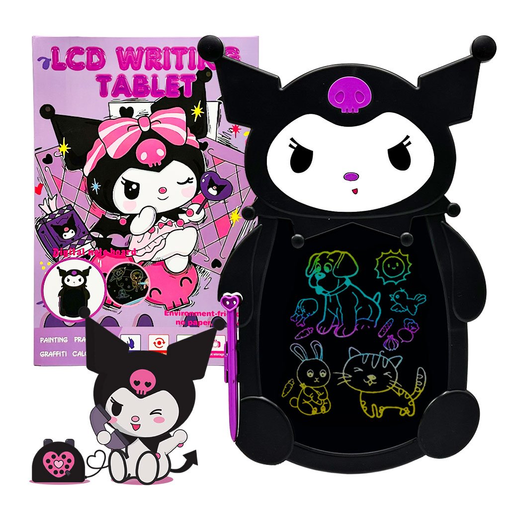 Kuromi-Tablet-cnc-2.jpg Tablet d’écriture LCD pour Enfants 14 Pouces Grand Model – Kuromi - الصورة 1