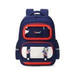 Sac à Dos Enfant Ludique avec Plusieurs Compartiment et un Peluche LM-5122 Bleu Nuit – حقيبة ظهر للأطفال أزرق ليلي