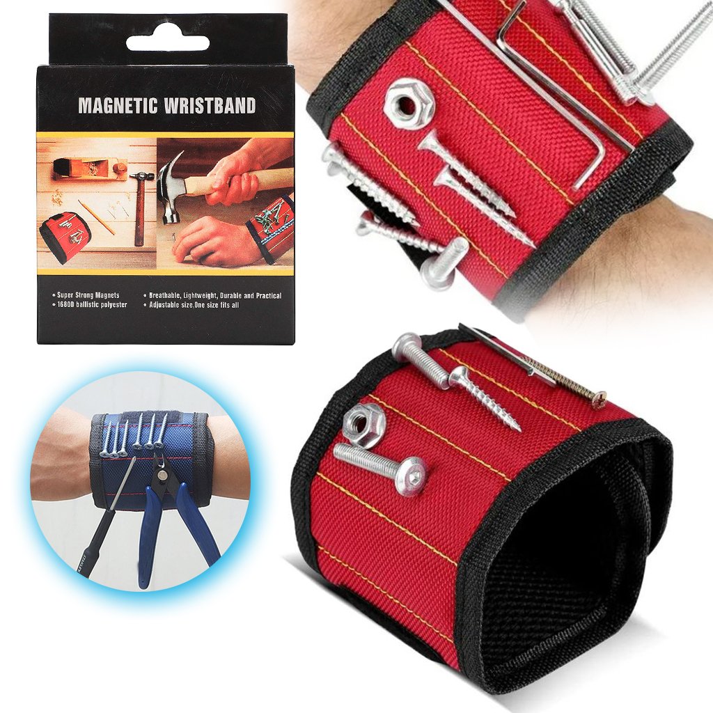 Magnetic-BAND-CNC-1.jpg Bracelet magnétique respirant et réglable ultra résistant pour maintenir les vis – حزام يد مغناطيسي لشد البراغي - الصورة 1