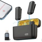 Double Microphone sans Fil pour Iphone et Android avec Étui de Charge – ميكروفون إحترافي مزدوج