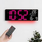 Horloge Numérique Murale LED à Éclairage Inférieur – ساعة رقمية للحائط و المكتب بإضاءة سفلية