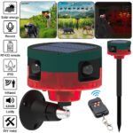 Répulsif pour animeux Capteur de mouvement à énergie solaire, alarme sonore et lumineuse 6 LED - مستشعر حركة يعمل بالطاقة الشمسية لطارد الحيوانات