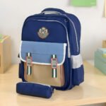 Sac à Dos pour Enfants avec Trousse Assortie KBAG Bleu Nuit V2 – حقيبة ظهر مدرسية للأطفال مع مقلمة أزرق ليلي