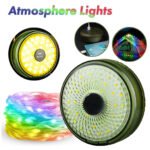 Lumière de camping LED multifonctionnelle, chargeur USB, chaîne d'atmosphère colorée