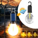 Lampe de Camping Solaire étanche et Rechargeable 3 modes d’éclairage T01-B – مصباح محمول بالطاقة الشمسية