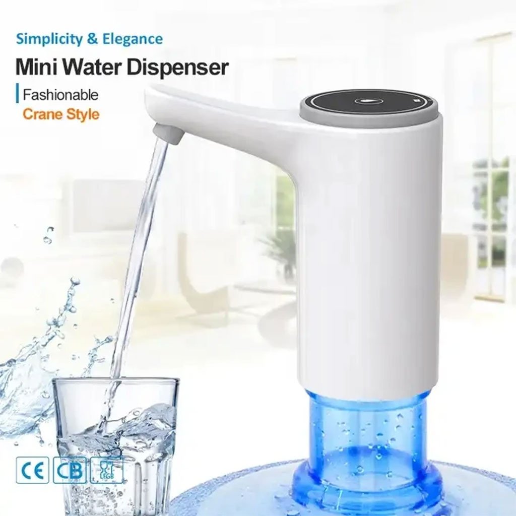 Water-dispenser-5-2.jpg Distributeur de bouteilles d’eau Rechargeable USB Distributeur Automatique - الصورة 1