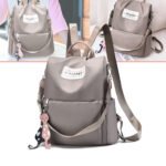 Sac à dos oxford Antivol étanche Pour Femme – Biege