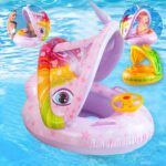 Bouée de natation gonflable pour bébé avec toit et Claxone – عوامة أطفال مع مظلة