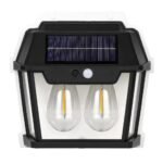 Applique murale solaire étanche pour petite maison, fil Rett à induction, lumière chaude, cour, villa, jardin, extérieur