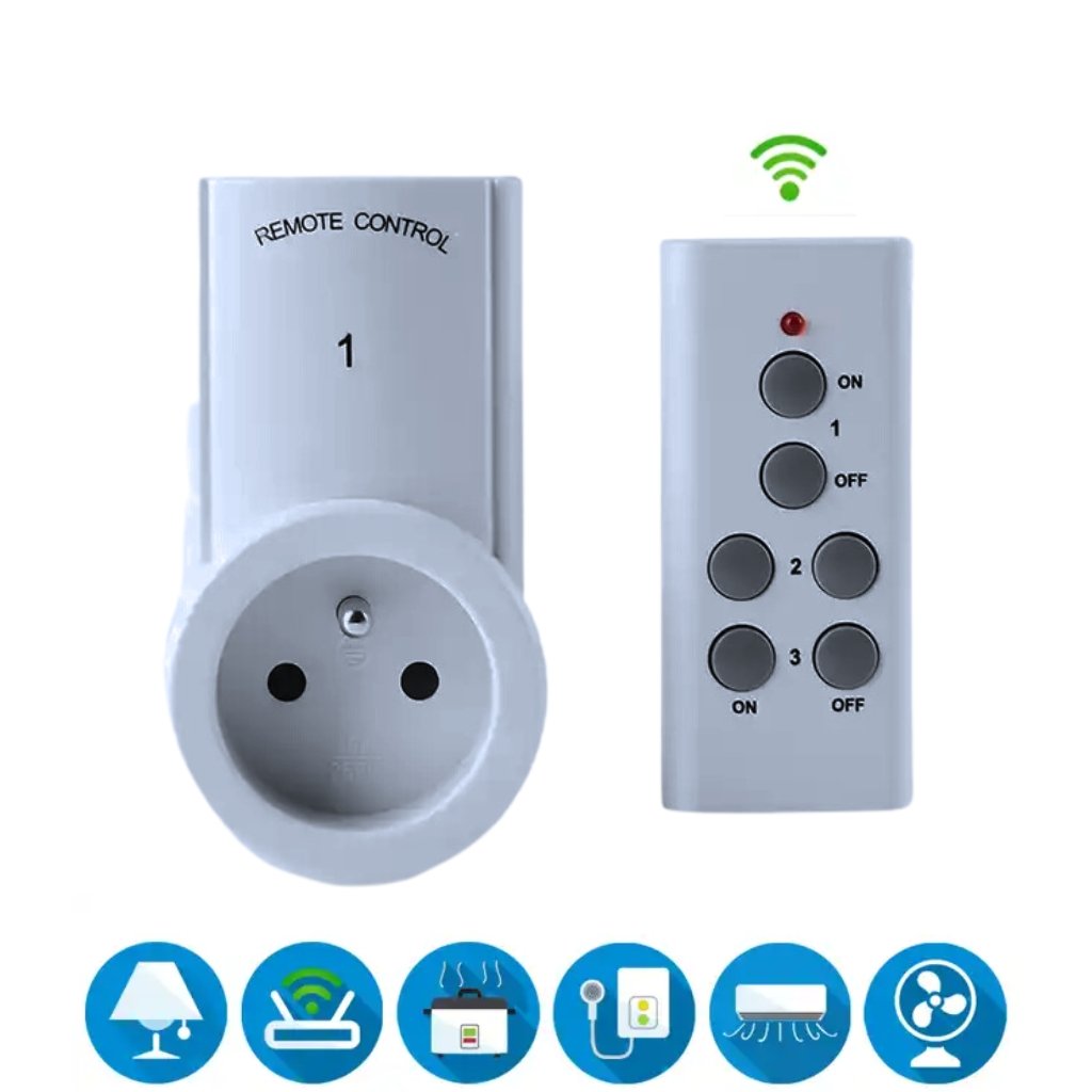 xr:d:DAFz9De9ed8:145,j:8225108940932271212,t:23112316 Prise de courant intelligente avec télécommande Sans-fil - الصورة 1