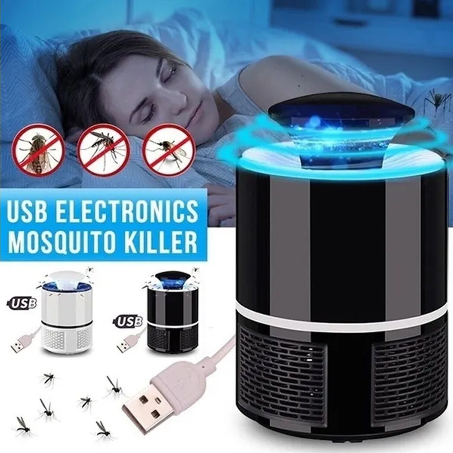 s-l1600-2-3.jpg Appareil Anti-Moustique USB 5W Avec Lampe LED Écologique - الصورة 1