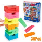 Jeu de blocs de construction colorés à faire tomber 30pcs - لعبة هدم الأبراج