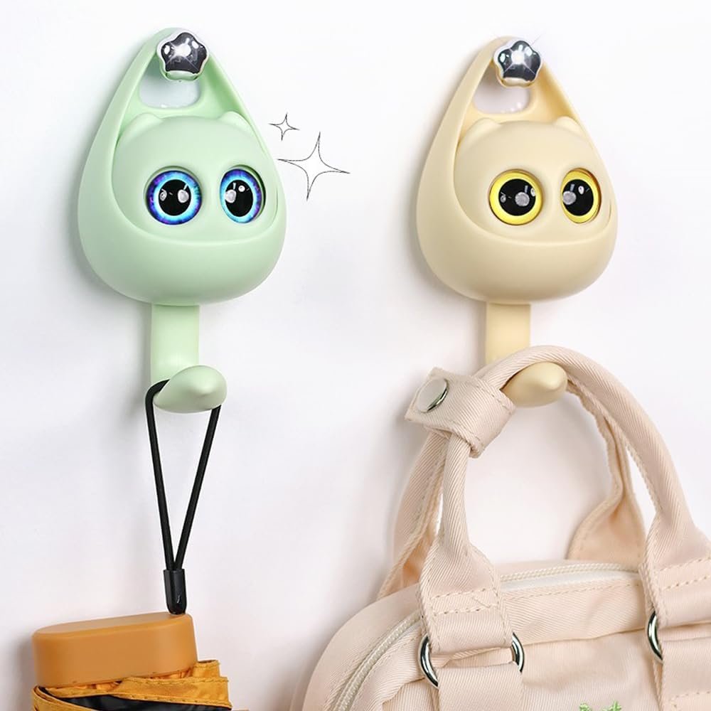 blink-series-cnc.jpg Crochets murales adhésifs en ABS design mignons et créatifs 2Pcs - الصورة 1