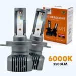 Kit Lampe de phare Canabus M1 H4 LED 6000K 60W - مصابيح إضاءة أمامية للسيارات