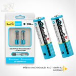 BestFire AA USB Type-C 2150mAh Rechargeable Li-ion Battery - 3200mWh(1.5V) - بطارية ليثيوم قابلة لإعادة الشحن